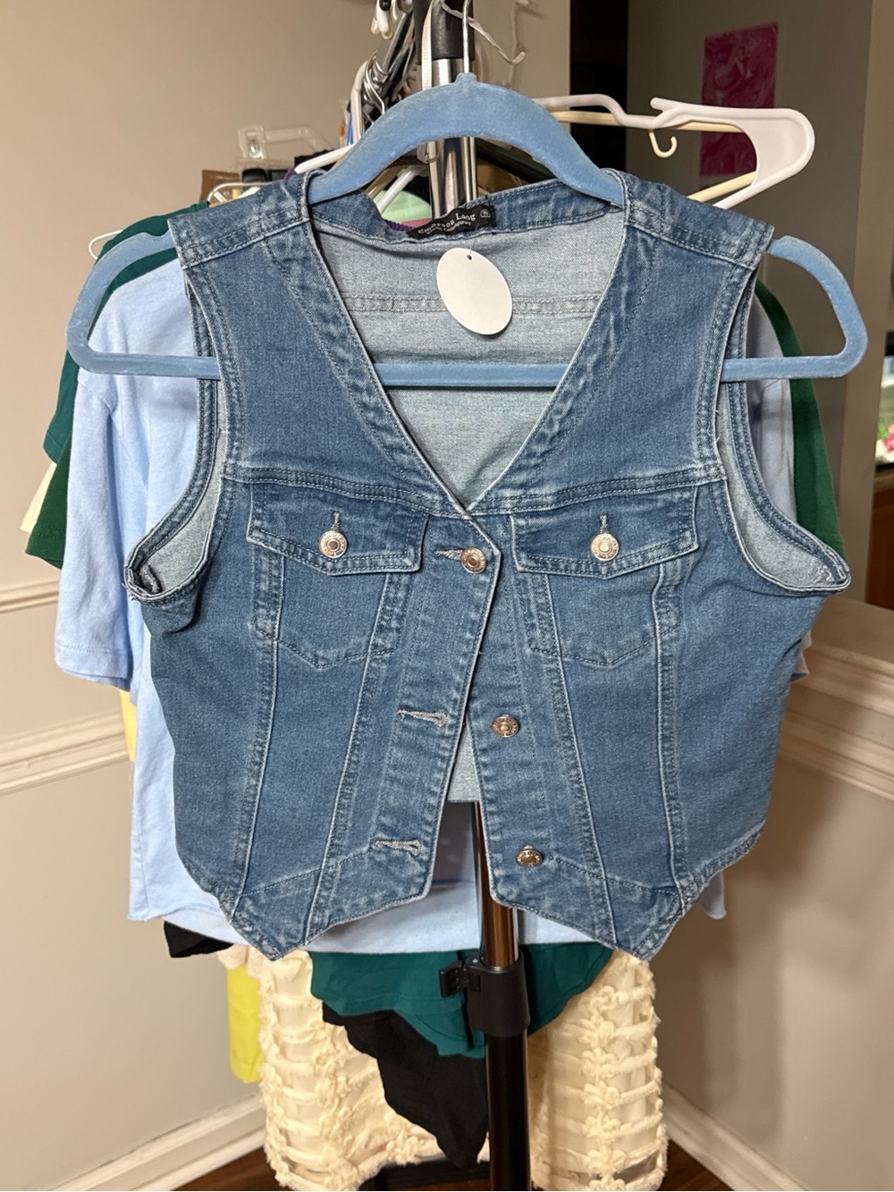 Emerson Lang Light Blue Denim Vest